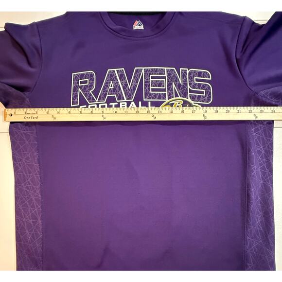 Balitmore Ravens Football Pullover Long Sleeve Sweatshirt Majestic Sz Large (46) - Picture 8 of 10